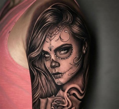 sugar skull tattoo|sugar skull tattoos for females.